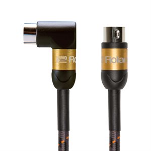 ROLAND - RMIDI-G5A - MIDI Cable - Gold Series - right-angle - 5ft