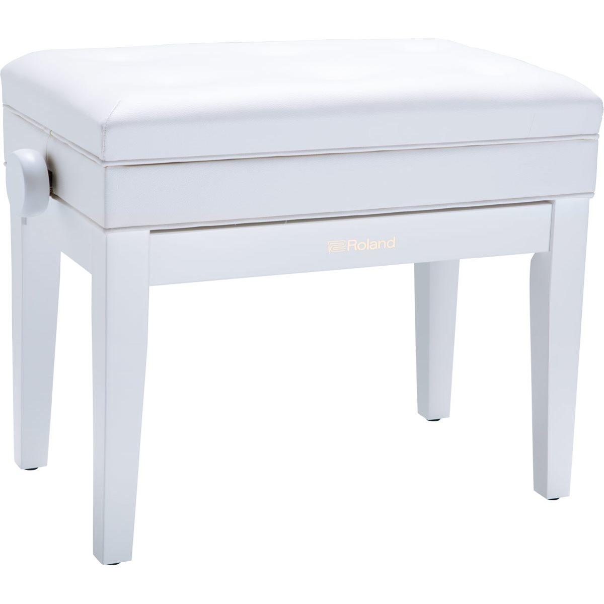 ROLAND - RPB-400WH - Piano Bench with Cushioned Seat w / storage compartment - satin white