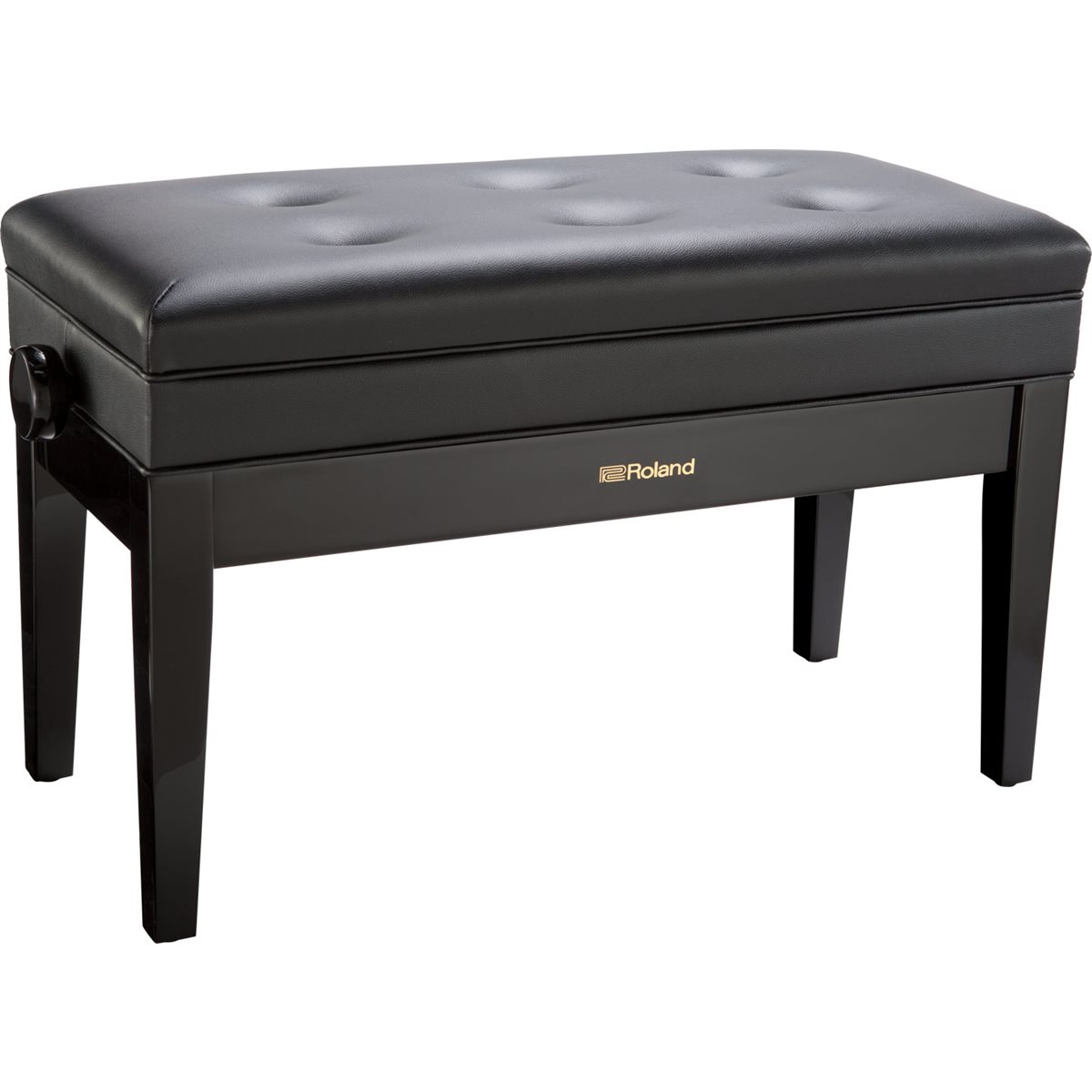 ROLAND - RPB-D400PE - Duet Piano Bench with Storage Compartment - Polished ebony