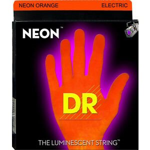 DR - NOE-9 - NEON Hi-Def Orange Coated Electric Strings - 9-42