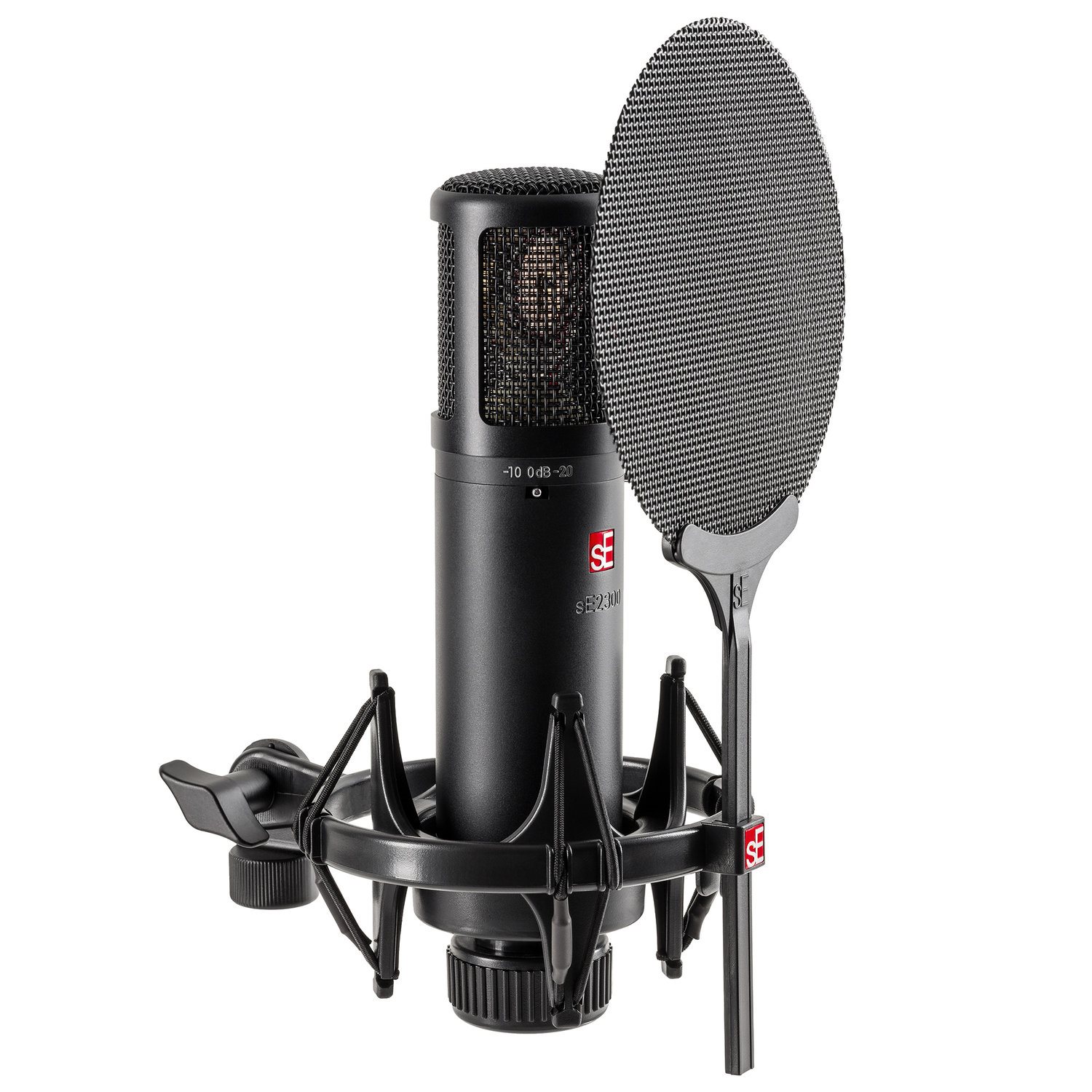 SE ELECTRONICS - se-se2300 - microphone condensateur à large diaphragme - multi patron polaire - avec shockmount / pop filter