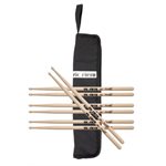 VIC FIRTH - Concept américain, Baguettes Freestyle 5B - 4 PACK - AVEC SAC DE TRANSPORT 