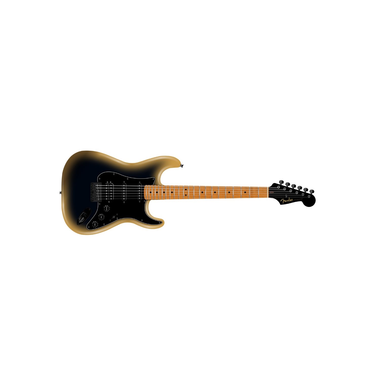 FENDER - Limited Edition American Professional II Stratocaster, HSS, Roasted Flame Maple Fingerboard - Gold Night