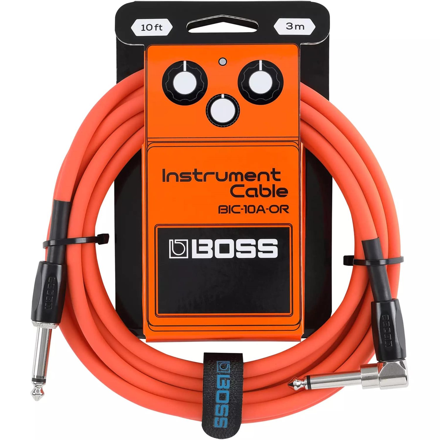 BOSS - BIC-10A-BK - Câble pour instrument - 10 pieds - orange